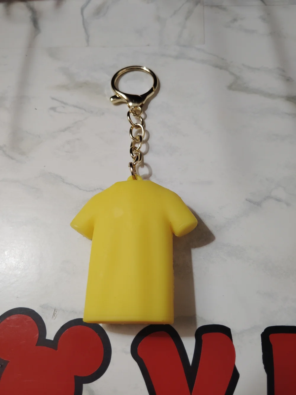Inspired  Yellow T‑Shirt Charm Keychain